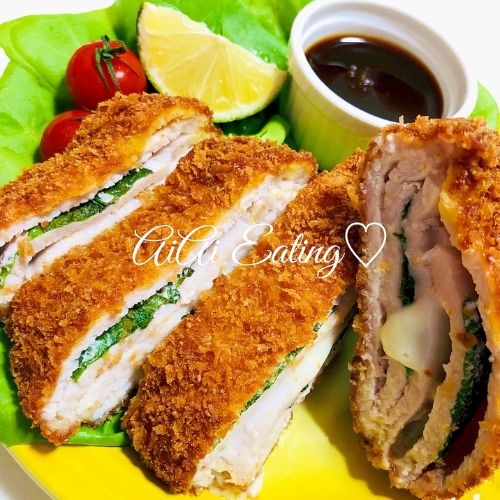 チーズと大葉の ロース肉で簡単ミルフィーユカツ レシピ 作り方 By あいあい 楽天レシピ チーズと大葉の ロース肉で簡単ミルフィーユカツ レシピ 作り方 By あいあい 楽天レシピ